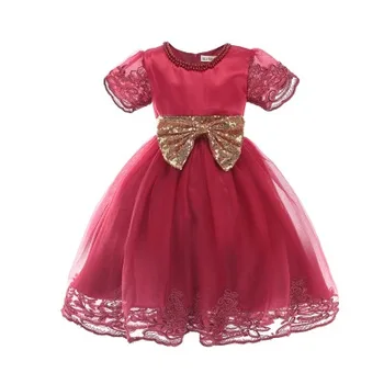 

Summer Girl Dress Floral Long Sleeve Princess Baby Girls Lace Dresses Christmas Toddler Lace Wedding Bridesmaid Princess Formal