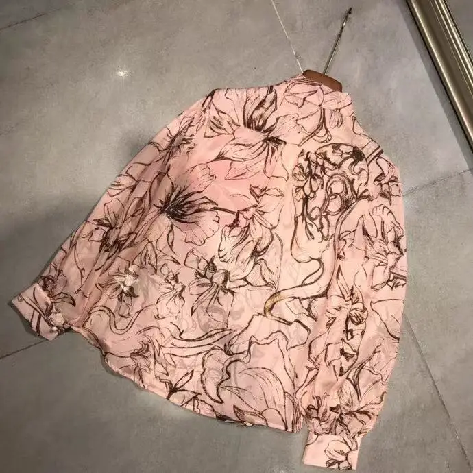 AH12188, модные женские блузки и рубашки,, Подиумные, Роскошные, известный бренд, Европейский дизайн, вечерние, стильная женская одежда