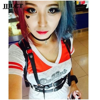 

Quinn T-shirt Suicide Squad Shirt Daddy's Lil Top Cosplay Costume Ladies Short Top Tee Shirt for Adult Women Sets
