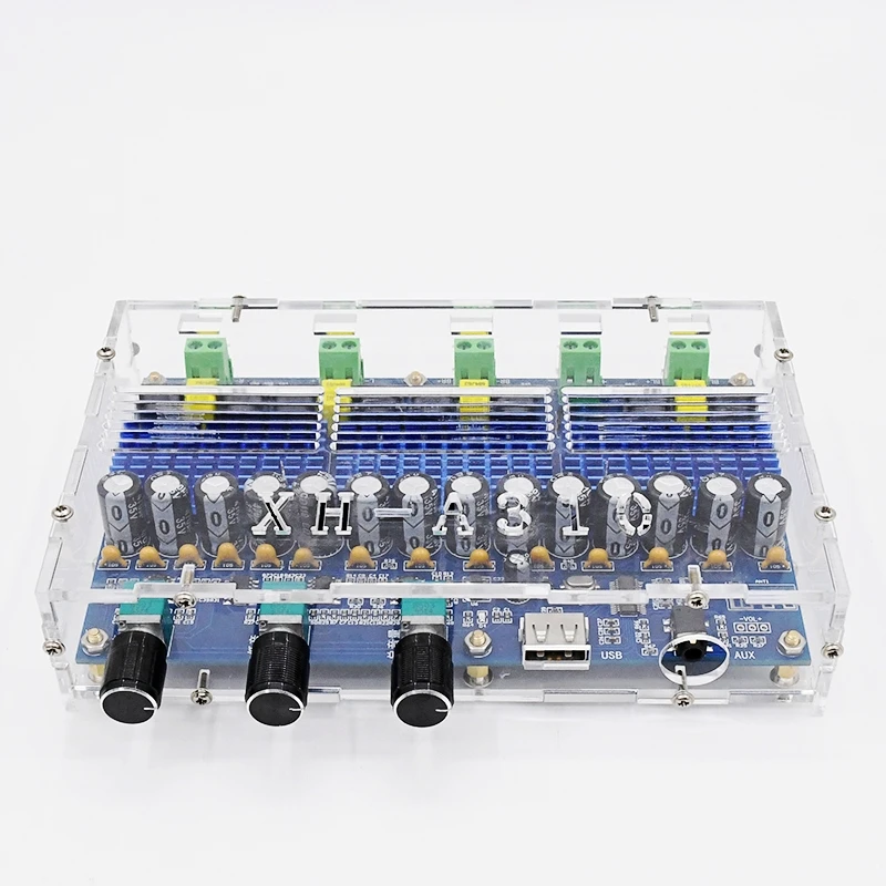 A310 Bluetooth 5 0 TPA3116 D2 цифровая плата усилителя мощности стерео 4 канала 50Wx2 + 100Wx2