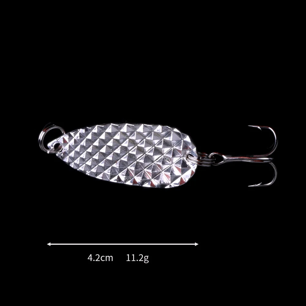 SP201-2 1pcs Metal Spinner Spoon Fishing Lure Hard Baits Gold /Silver Sequins Noise Paillette Treble Hook Tackle 10/10.5/14/16.5/20g - Цвет: SP201-2