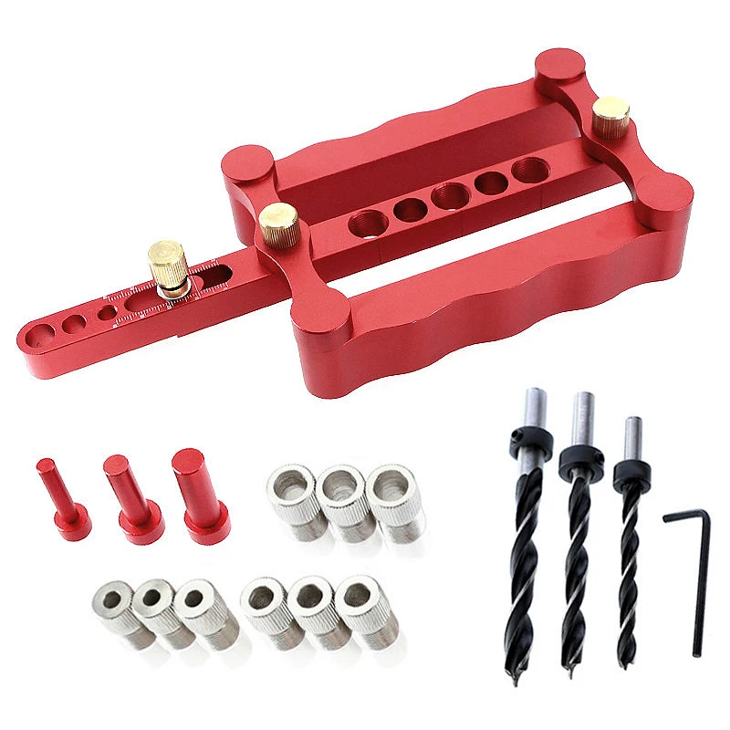 

HHO-New Self Centering Dowelling Jig Metric Dowel 6/8/10Mm Drilling Tools For Wood Working Woodworking Joinery Punch Locator Too