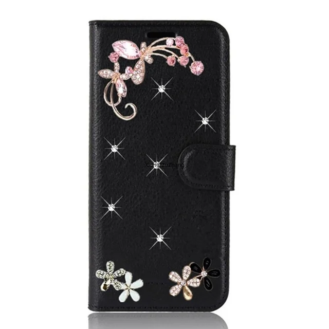 Luxury Glitter Bling Diamond Flip Leather Wallet Funda Bag Cover for IPhone 13 Pro Max 11 Mini 12 Pro Max 8 7 6Plus Xr XsMax 12 black