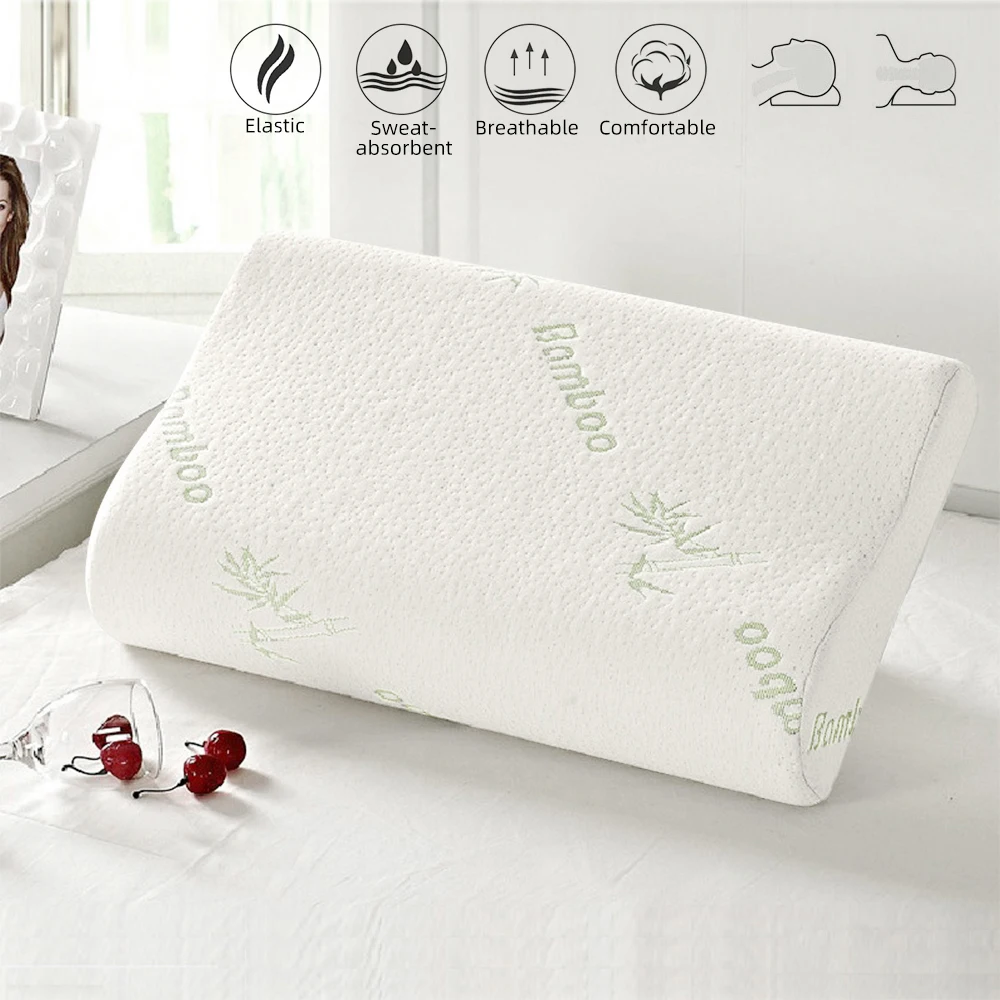 DIDIHOU 1/2pc Memory Foam Бамбуковое Волокно подушка из пены с эффектом памяти постельные принадлежности подушка для шеи защиты медленный отскок здоровье и затылочная Шейная
