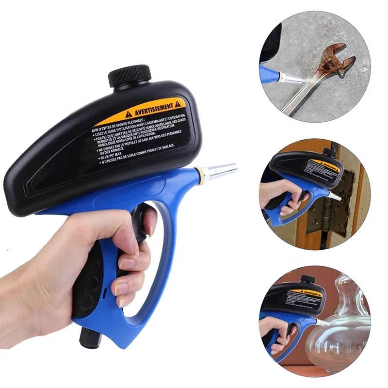 Handheld Anti-rust Sandblaster Pneumatic Sand Blasting Machine Glass Tombstone Sprayer Sandblasting with Small Nozzle | Инструменты