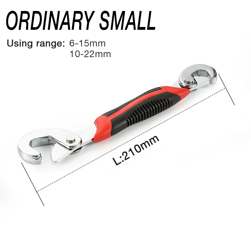 red Ordinary 210mm Регулируемый гаечный ключ многофункциональный универсальный гаечный ключ инструмент для ремонта дома ключ ручной инструмент Многофункциональный Универсальный трубный ключ DIY Инструменты - Цвет: red Ordinary 210mm