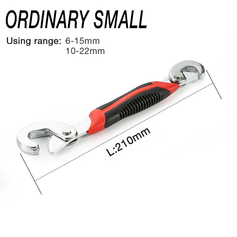 Регулируемый гаечный ключ многофункциональный универсальный гаечный ключ инструмент для ремонта дома ключ ручной инструмент Многофункциональный Универсальный трубный ключ DIY Инструменты - Цвет: red Ordinary 210mm