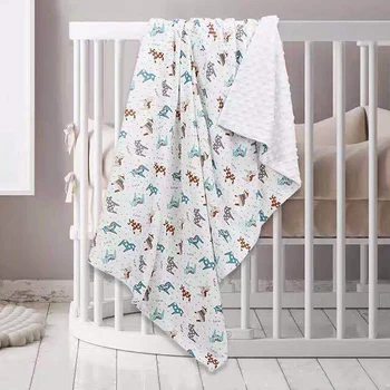 

Super Soft Bedding Playful Designs Home Skin-friendly Combed Cotton Breathable Gift Print Lightweight Baby Blanket Swaddle Wrap