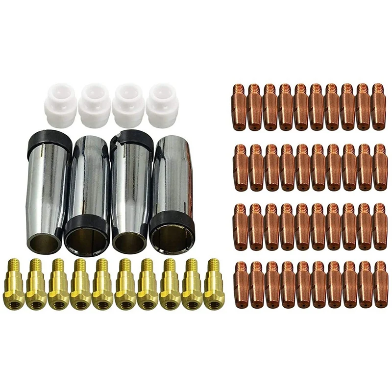 

Contact Tip Conical Gas Nozzle Tip Holder & 24KD MB24 MIG Welding Torch 59Pcs