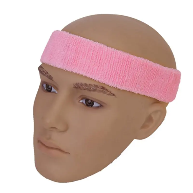 NEW-1x Headband and 2x Elastic Wrist bands for Sports- Pink
