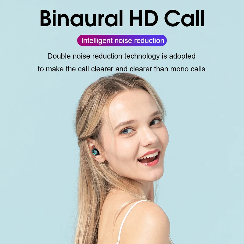3500mAh LED Bluetooth Wireless Earphones Touch Control Earbuds Sports Waterproof Earbuds Noise Cancel Headsets with Microphone