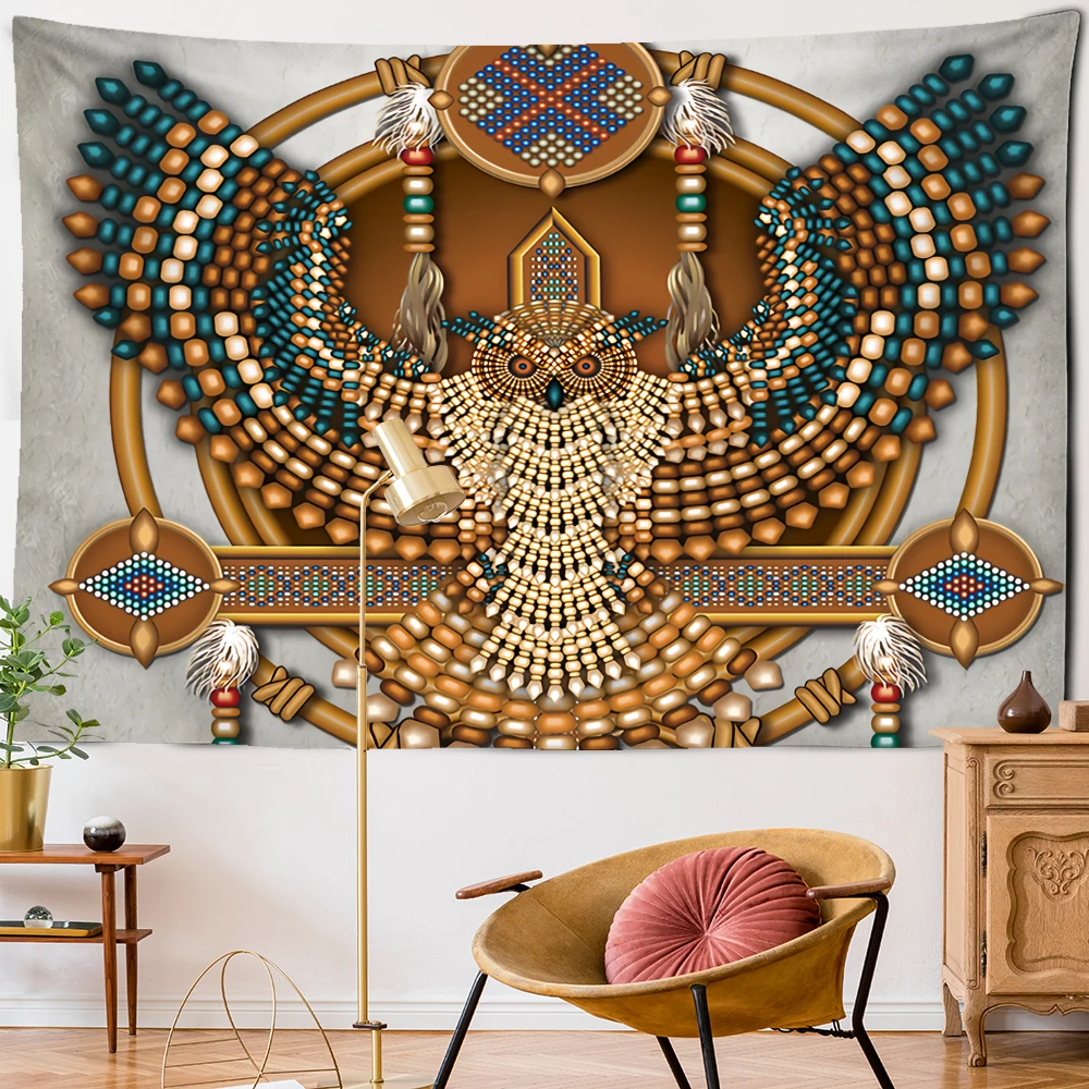 Tapestry Decorations Owl Windbell Wall Hanging