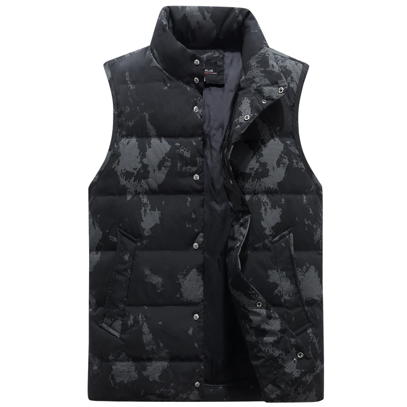 

7 Color Large Size Winter Down Vest Men Body Warmer Thickened Autumn Sleeveless Jackets Male Casual Work Waistcoat Plus Size 4XL