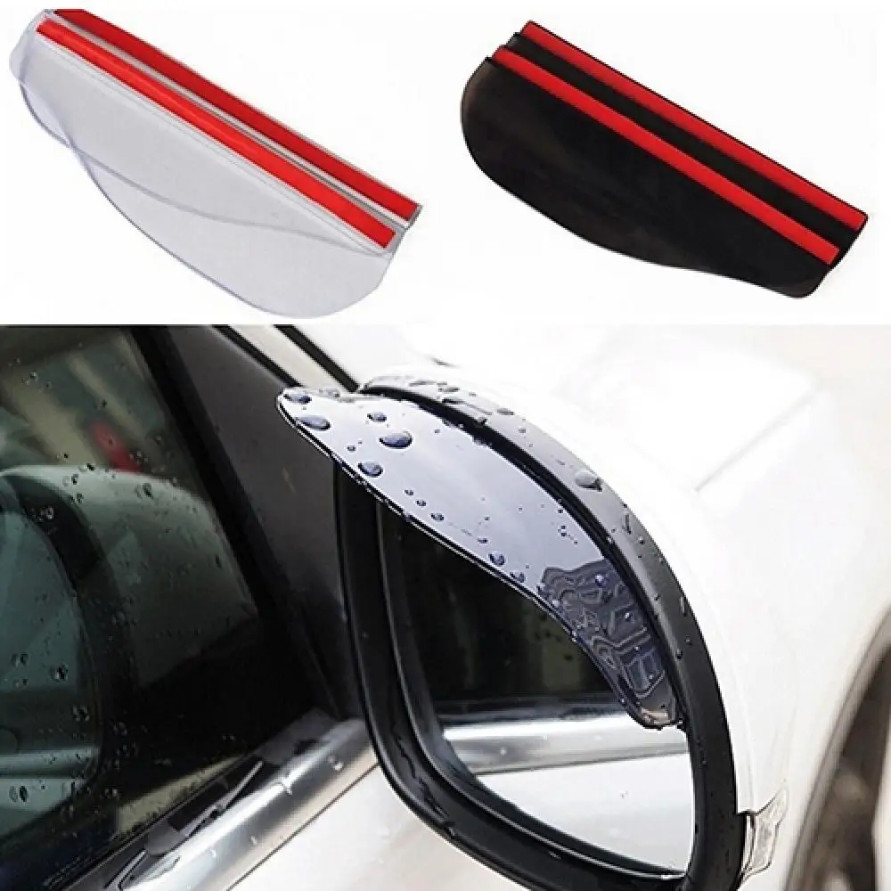 2Pcs Car Side Rear View Mirror Rain Eyebrow Visor Rain Shield Mirror Clear Waterproof Rain Snow Shield for Car Truck Accessories