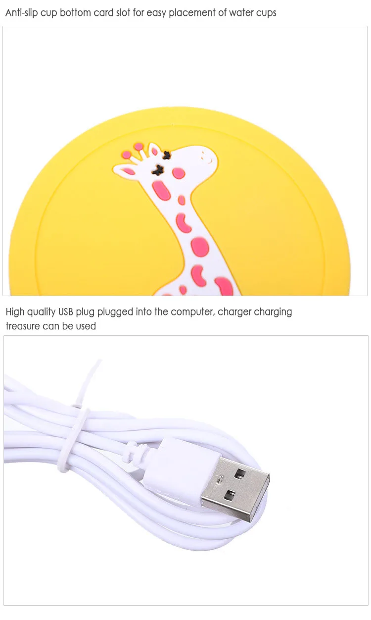 USB грелка гаджет мультфильм Силиконовые тонкие чашки-подушечки кофе чай напиток Usb Горячая подставка для напитков коврик для чашки хороший подарок кухонные инструменты