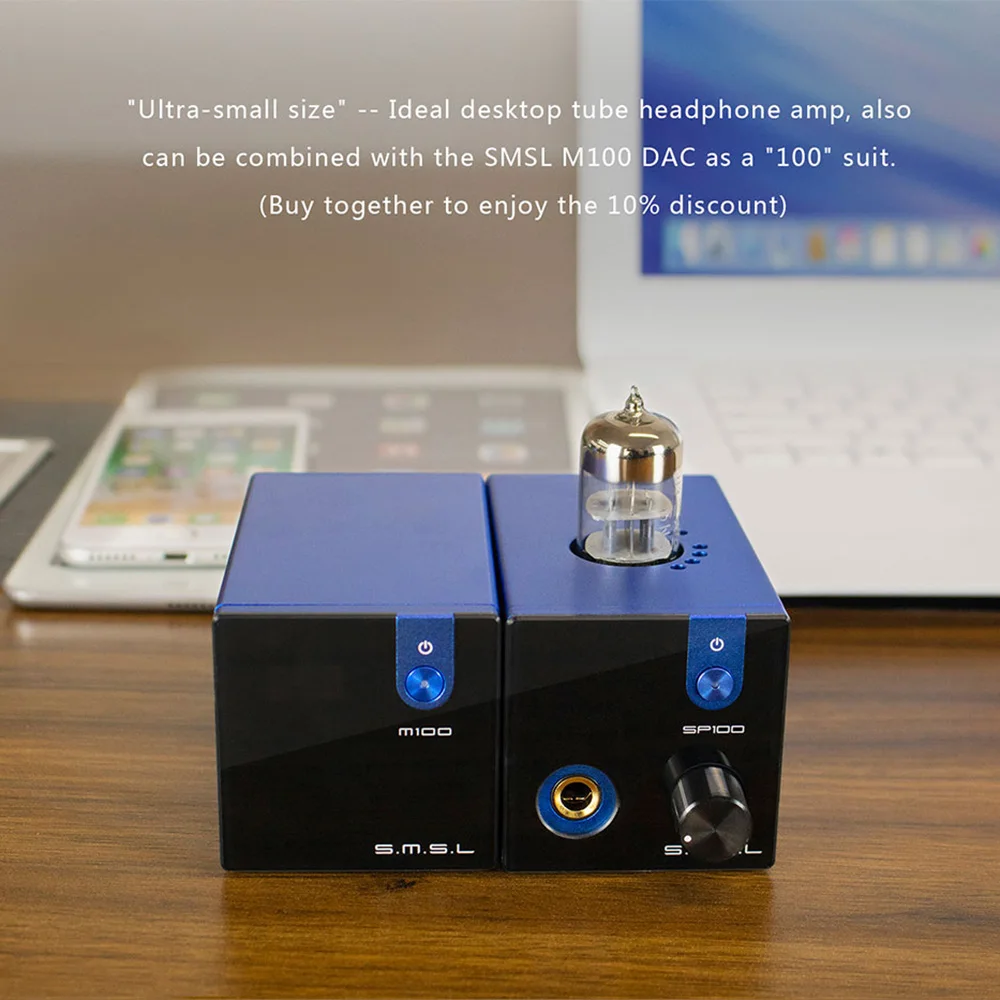 Трубчатый усилитель для наушников SMSL SP100 HiFi 6N3 мощный Hi End стерео управление