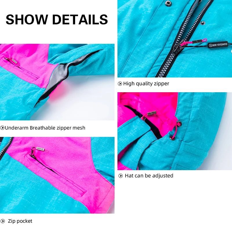 Women Ski Suit Skiing Snowboarding Jackets Ski Pants Windproof Waterproof Suits Winter Sports Thick Warm Set ski jacket