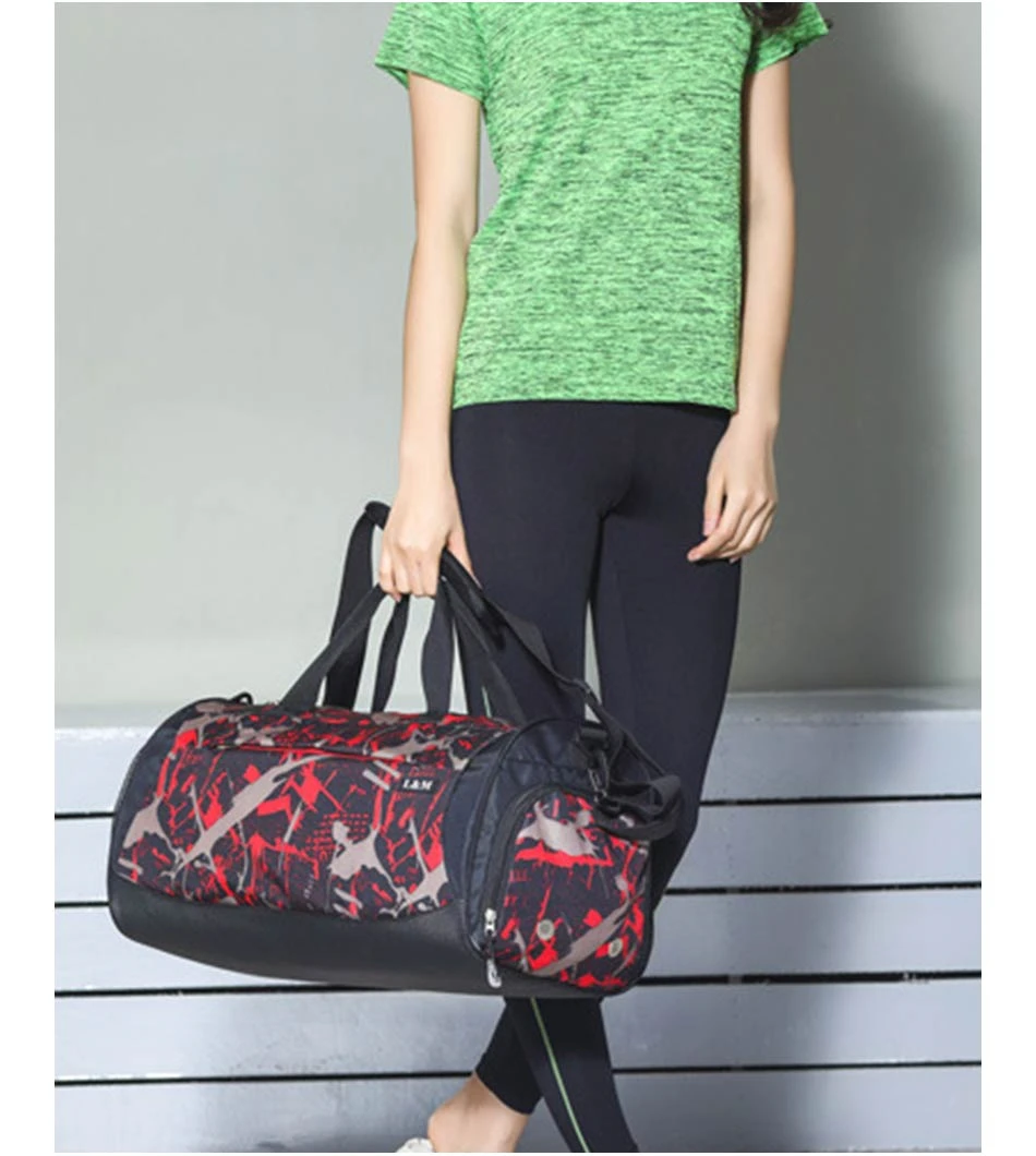 New Outdoor Gym Sports Bags Yoga Fitness Waterproof Bag Men Women Travel Handbag Training Shoulder Sac De Bags With Shoes Pocket