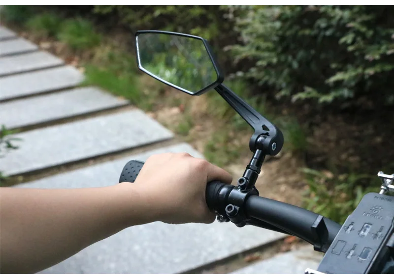 กระจกมองหลังจักรยานจักรยานขี่จักรยานล้างช่วงกว้างกลับสายตากระจกมองหลังสะท้อนแสง Handlebar ปรับซ้ายขวากระจก