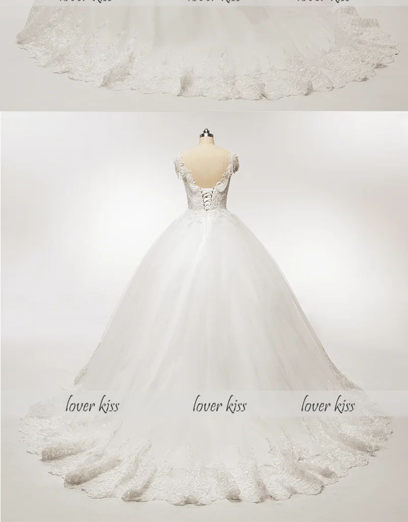 Lover Kiss Vestido De Noiva скромное кружевное свадебное платье с аппликацией, корсет с кристаллами и кисточками, летние свадебные платья, Халат