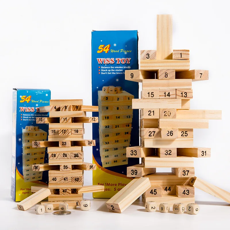 Креативные Детские кирпичи Pro Стек-ап для взрослых образовательная игра игрушка дерево Дженга настольная игра насосная деревянная палочка строительные блоки