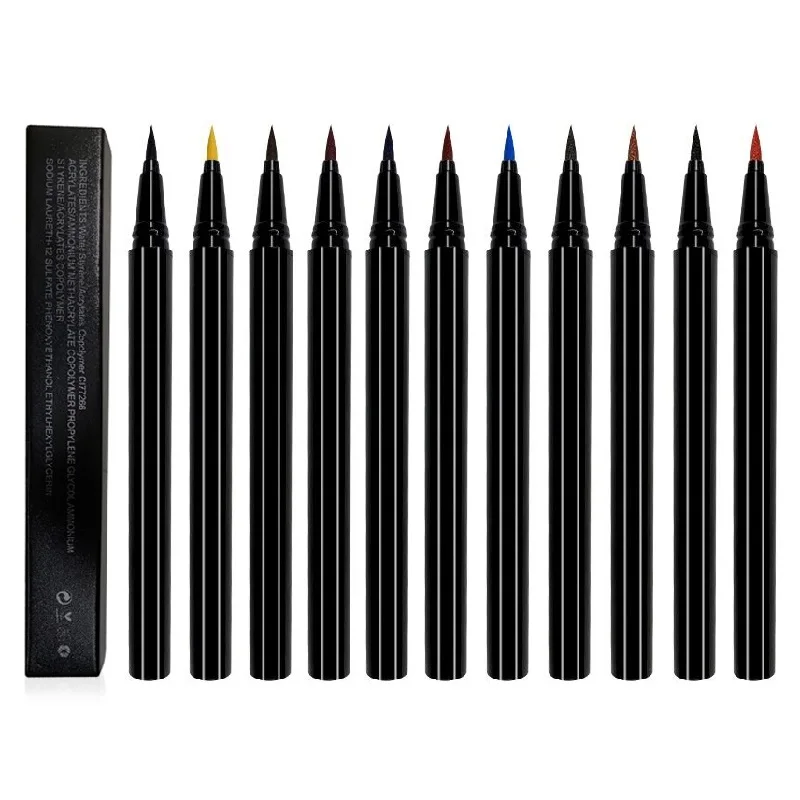 Цветная жидкая подводка для глаз макияжа высокотонкая пигментированная