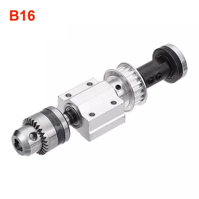 Onnfang No Power Spindle Assembly Small Lathe Accessories Trimming Belt JTO/B10/B12/B16 Drill Chuck Set DIY Woodworking Cutting - Цвет: B16