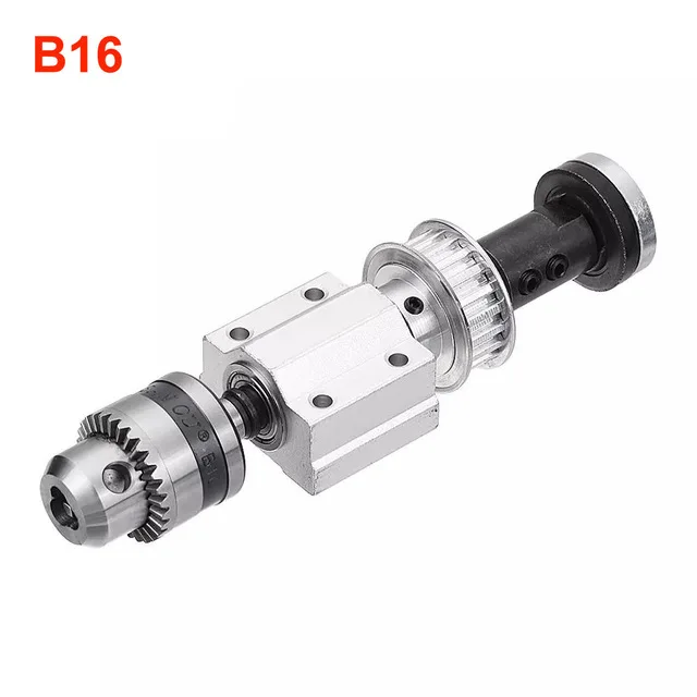 B16 Onnfang No Power Spindle Assembly Small Lathe Accessories Trimming Belt JTO/B10/B12/B16 Drill Chuck Set DIY Woodworking Cutting - Цвет: B16