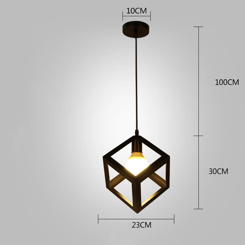 Светодиодный подвесной светильник в современном стиле для птичьей клетки, промышленный железный подвесной светильник, чердак, черный подвесной светильник для кухни, столовой, кафе, бара, гостиной, E27 - Цвет корпуса: Type 3 no bulb