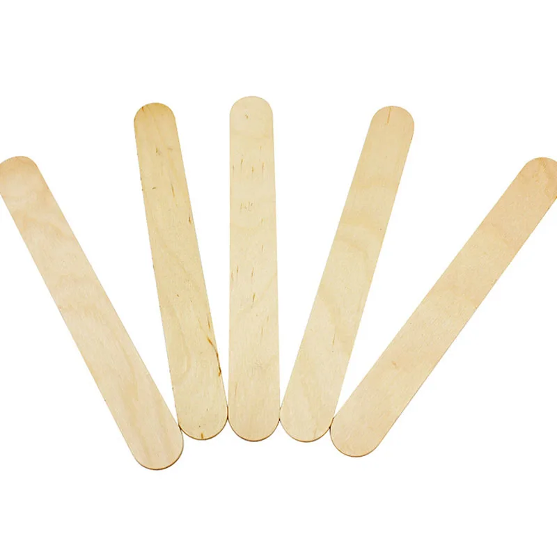 50x Disposable Waxing Wooden Tongue Depressor Body Hair Removal Stick Tongue Depressor 5