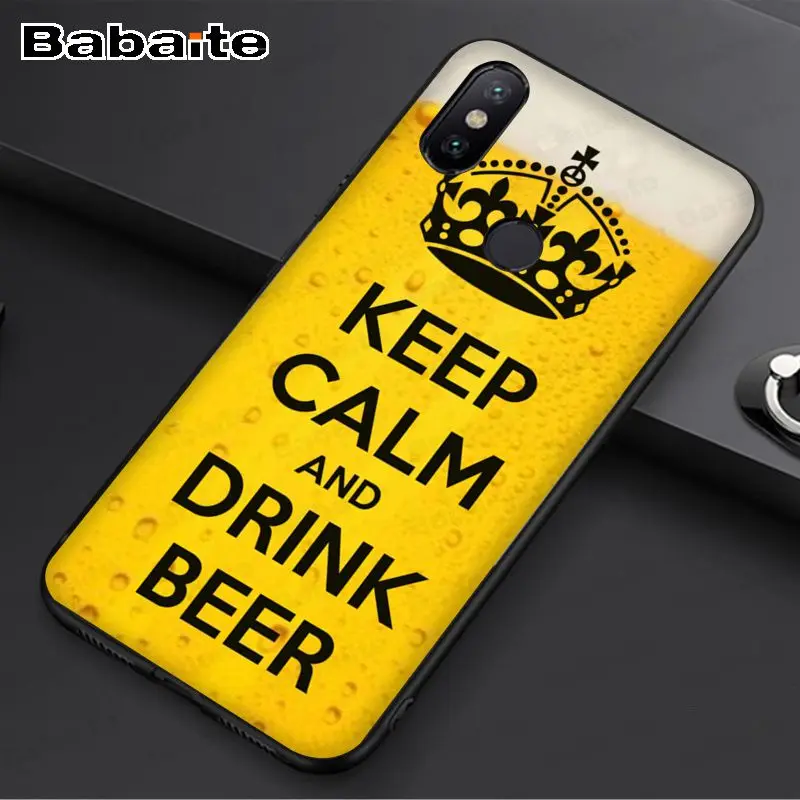 beer foam Black TPU Soft Phone Case Cover For redmi 7 5plus 5A 6pro 4X note5A note6pro note7 funda - Цвет: A11