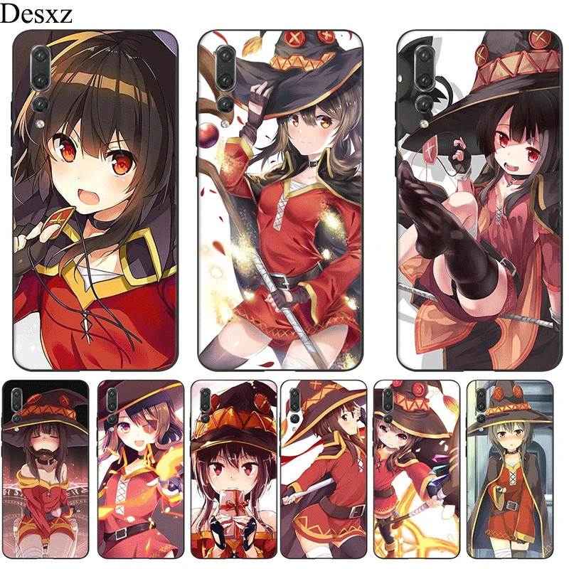 Чехол для телефона huawei Y5 Y6 Y7 Y9 mate 10 20 Pro Nova 2i 3 3i 4 5i Lite Cover Japan Anime Konosuba Megumin style