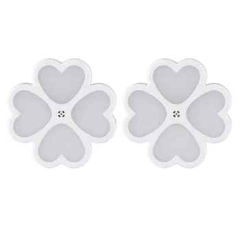 

Four Leaf Clover Night Light Creative LED Plug-in Night Lamp for Kids Room Bedroom Nursing Hallway Stairs (0.7W Warm Light, with