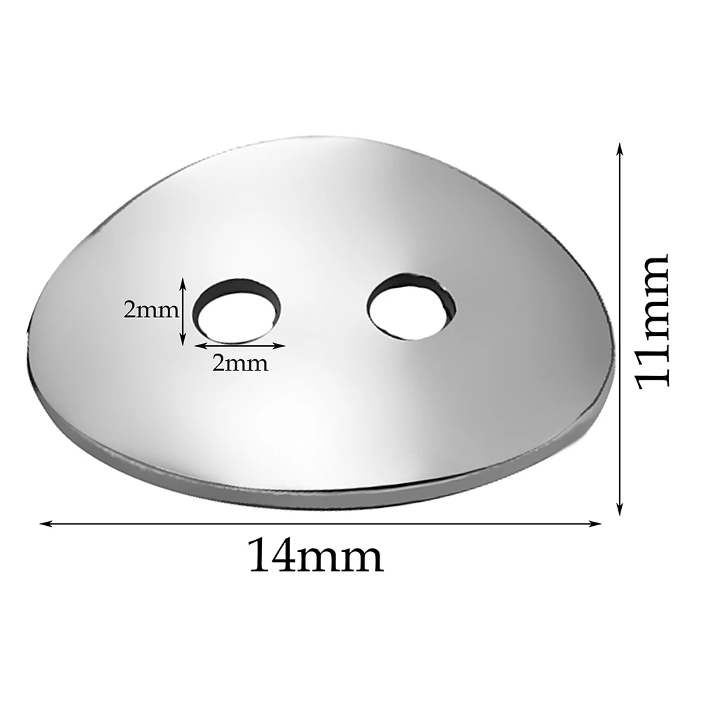 30 stücke tainless Stahl oval Tag Doppel Löcher Schließe Stecker Für Armband Halskette Charme DIY Schmuck, Die Entdeckungen Zubehör – Detail 3