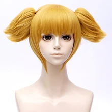 Американский корабль аниме аккуратные челки золотой Хэллоуин Рождественская вечеринка косплей милый синтетический парик+ хвосты