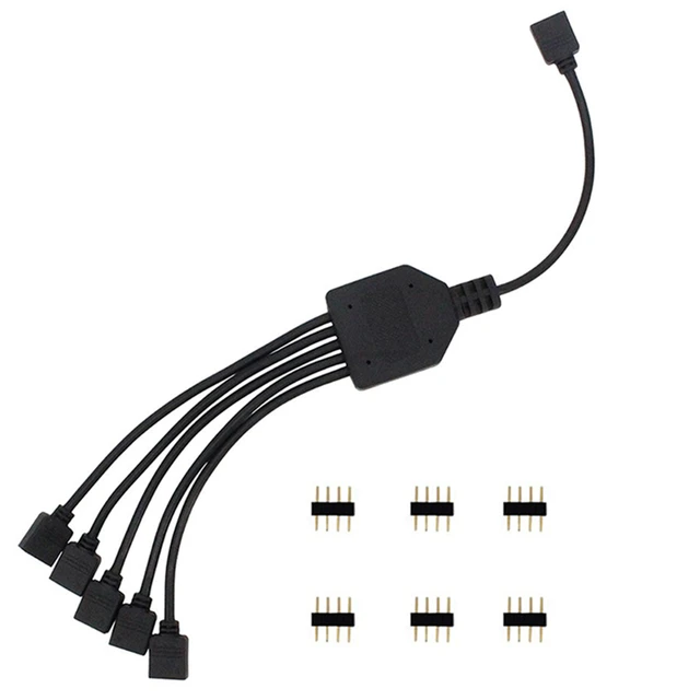 Connecteur 4 Broches 1 à 2 pour Bande Lumineuse LED RGB + Fiches