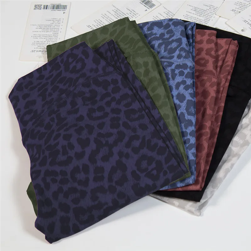 Lulu High Waist Yoga Leggings Leopard Camouflage Print Fitness Women Sport Pants Tight Gym Athletic High-rise Align Buttery Soft