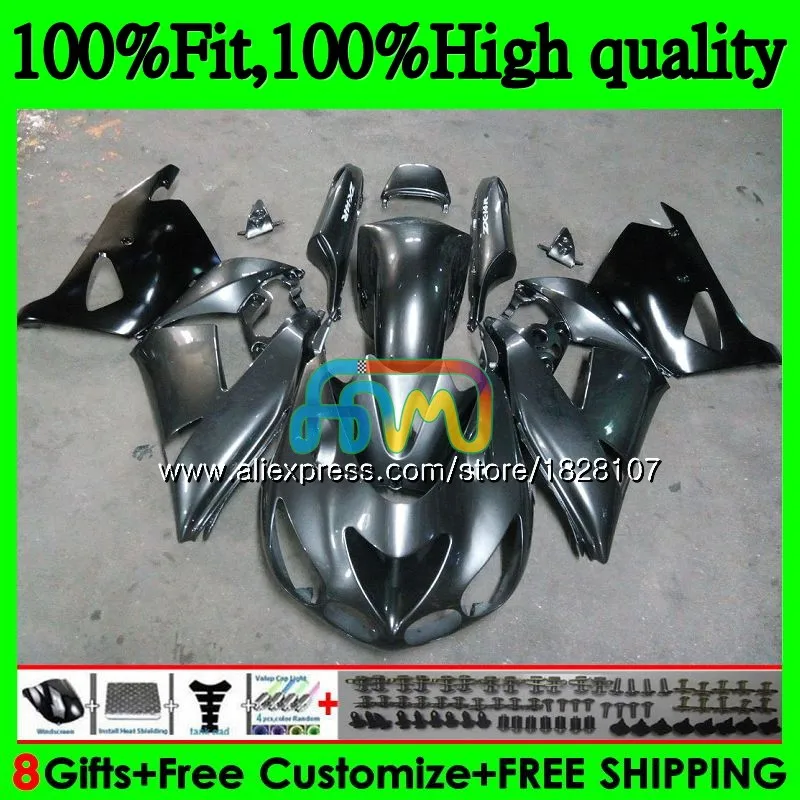 Инъекции для KAWASAKI ZX 14R ZX14R 06 07 08 09 10 11 21BS. 147 ZZR1400 ZX-14R 2006 2007 2008 2009 2010 2011 обтекателя серебристо-серый