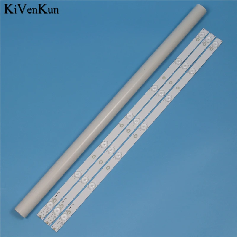 7 lámparas 614 mm tira de LED para iluminación trasera LBM320P0701-FC-2 Bar Kit TV tira LED GJ-2K15 D2P5-315 D307-V1 V3 V1.1 AJV2-V banda HD lente