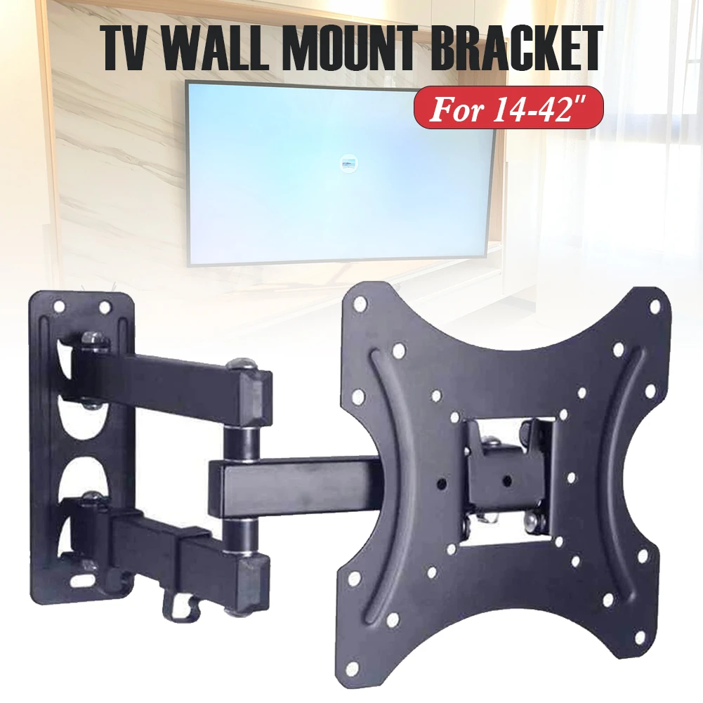 Soporte pared para TV LED LCD de 14 " 42", soporte retráctil para TV, MAX VESA, 200x200mm|Soportes| - AliExpress