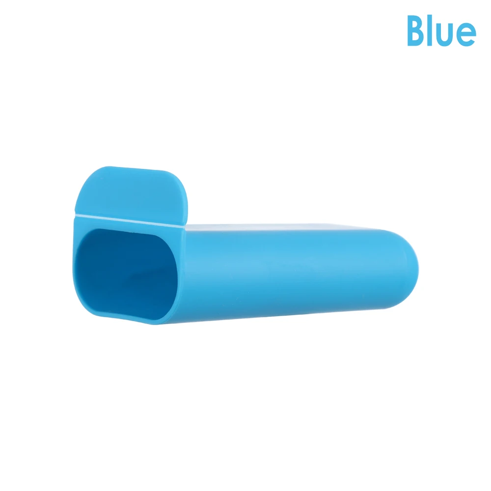 1PC PP Creative Pencil Holder Pen Case Adhesive Desktop Organizer Office Decor Container Stationery Storage Desk Accessories - Цвет: Rectangle Blue