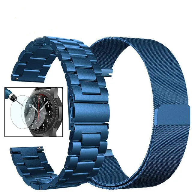 Blue Blue Ремешок 22 мм для samsung gear S3 Frontier 46 мм сменный ремешок из нержавеющей стали для samsung gear S3 Classic - Цвет ремешка: Blue Blue