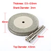 10pcs 40mm Diamond Cutting Wheels For Dremel Rotary Tool +2 Mandrels Cuts Stone Glass Tile Concrete Metal Bottle Masonry Cutter ► Photo 2/6