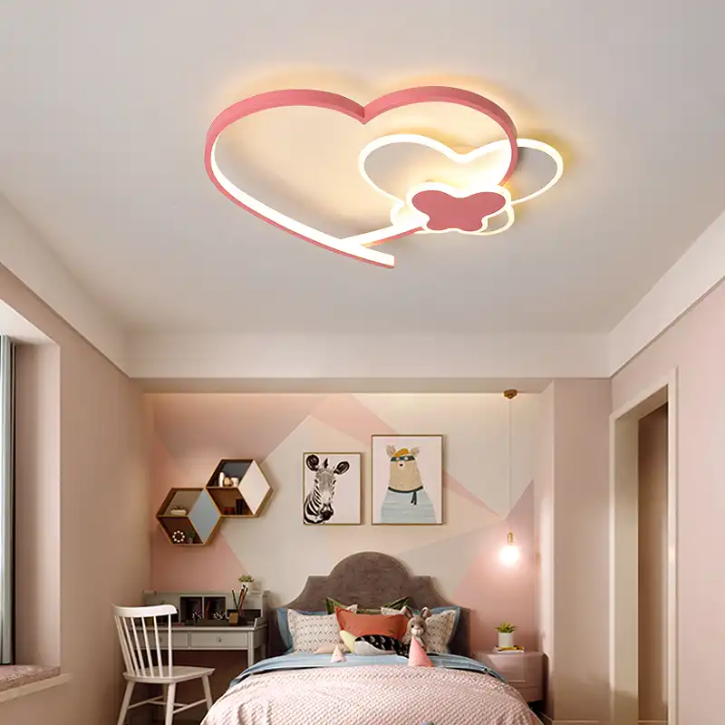 Chandelierrec Modern Kids Room Led Ceiling Light For Baby Bedroom Butterfly Heart Dimming Ceiling Lamp Ac85 265v Ceiling Fixture Ceiling Lights Aliexpress