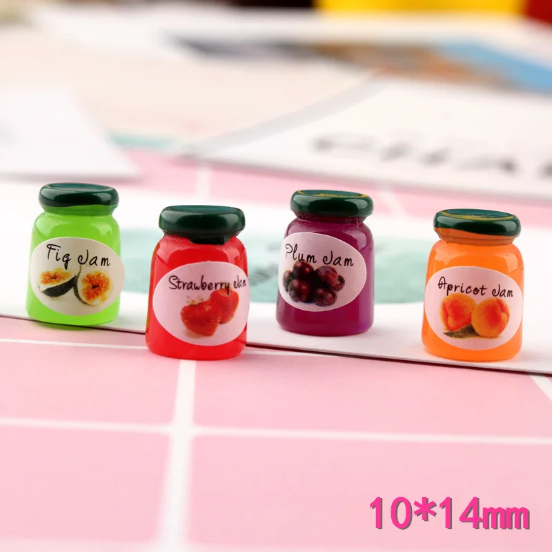 Description Picture 5 of item20Pcs 15x10mm Resin Jam Jar Decoration Crafts Flatback Cabochon Figurines & Miniatures For Home Decoration Accessories