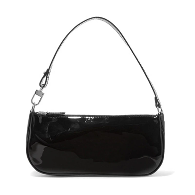 

Jollque Small Shoulder Bags for Women Crocodile Leather Baguette Bag Brand Mini Designer Black Womens Handbags Purse Clutch