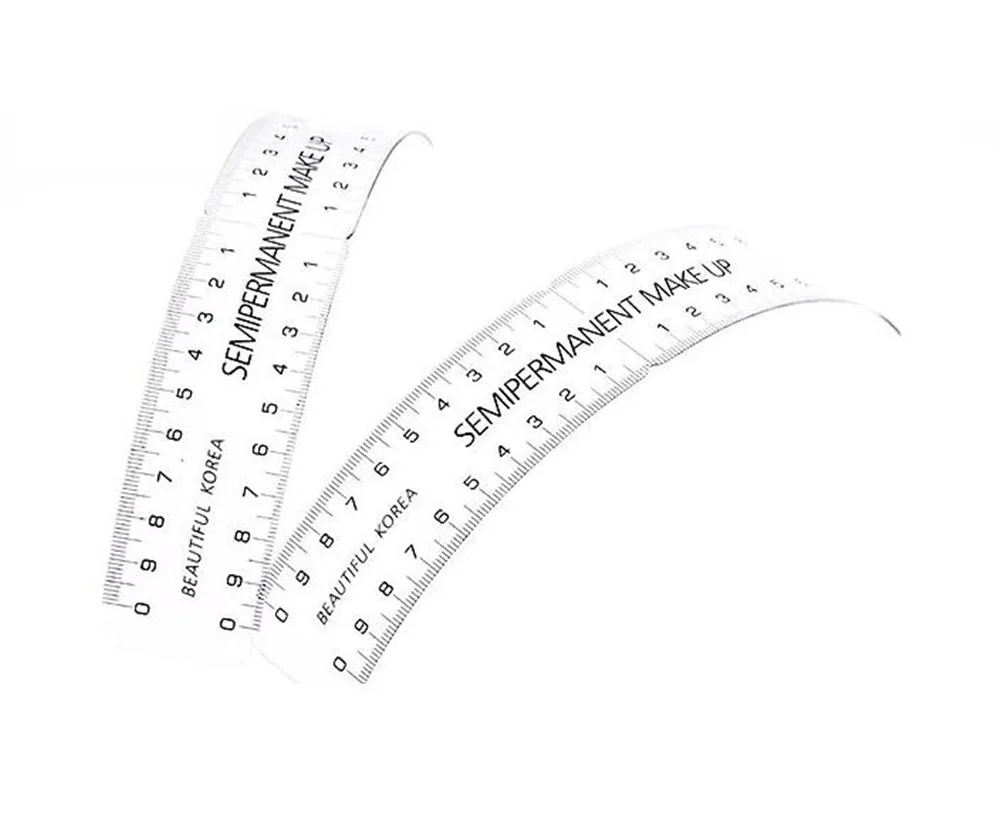 1 шт., Перманентный макияж, прямоугольная измерительная линейка для бровей, пластиковый инструмент, микроблейдинг, линейка для нанесения татуировки, аксессуары