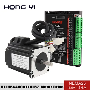 

NEMA23 Step-servo motor 4.0A 1.3N.m 57EH56A4001+CL57 sets Closed Loop DC-18-90V Servo Driver for 3D printer accessories