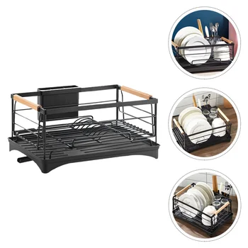 

1 Pc Multifunctional Durable Practical Portable Draining Rack Tableware Storage Rack for Restaurant Home