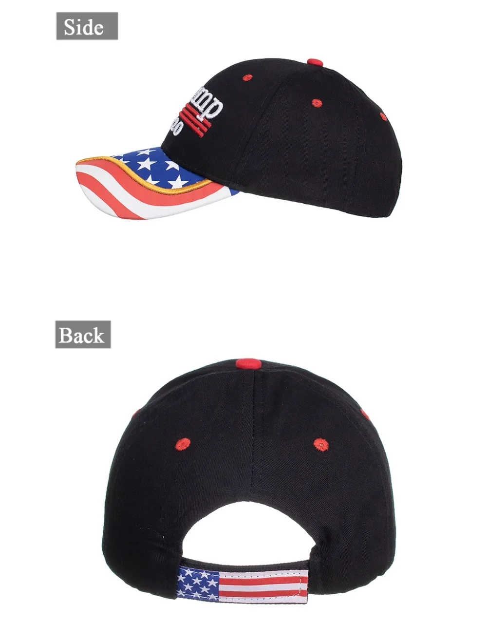 Joymay New American Flag Haliaeetus leucocephalus Embroidery Baseball Cap Sports Outdoor Hats B669